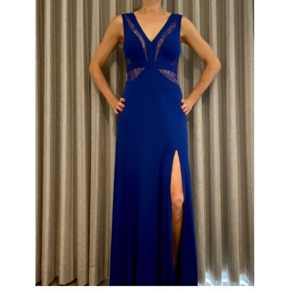 Blue formal cocktail dress